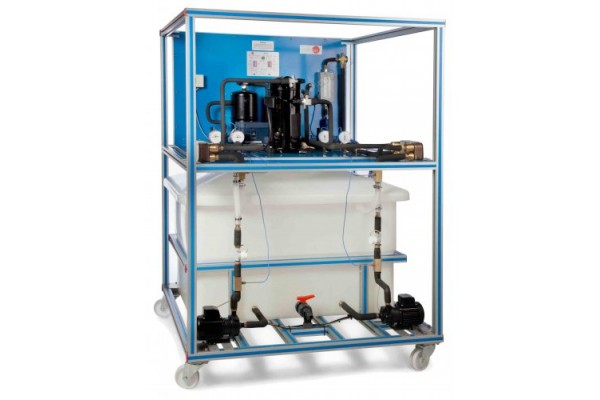 Unidade de refrigeração por compressão de vapor controlada por computador Edibon TRCVC